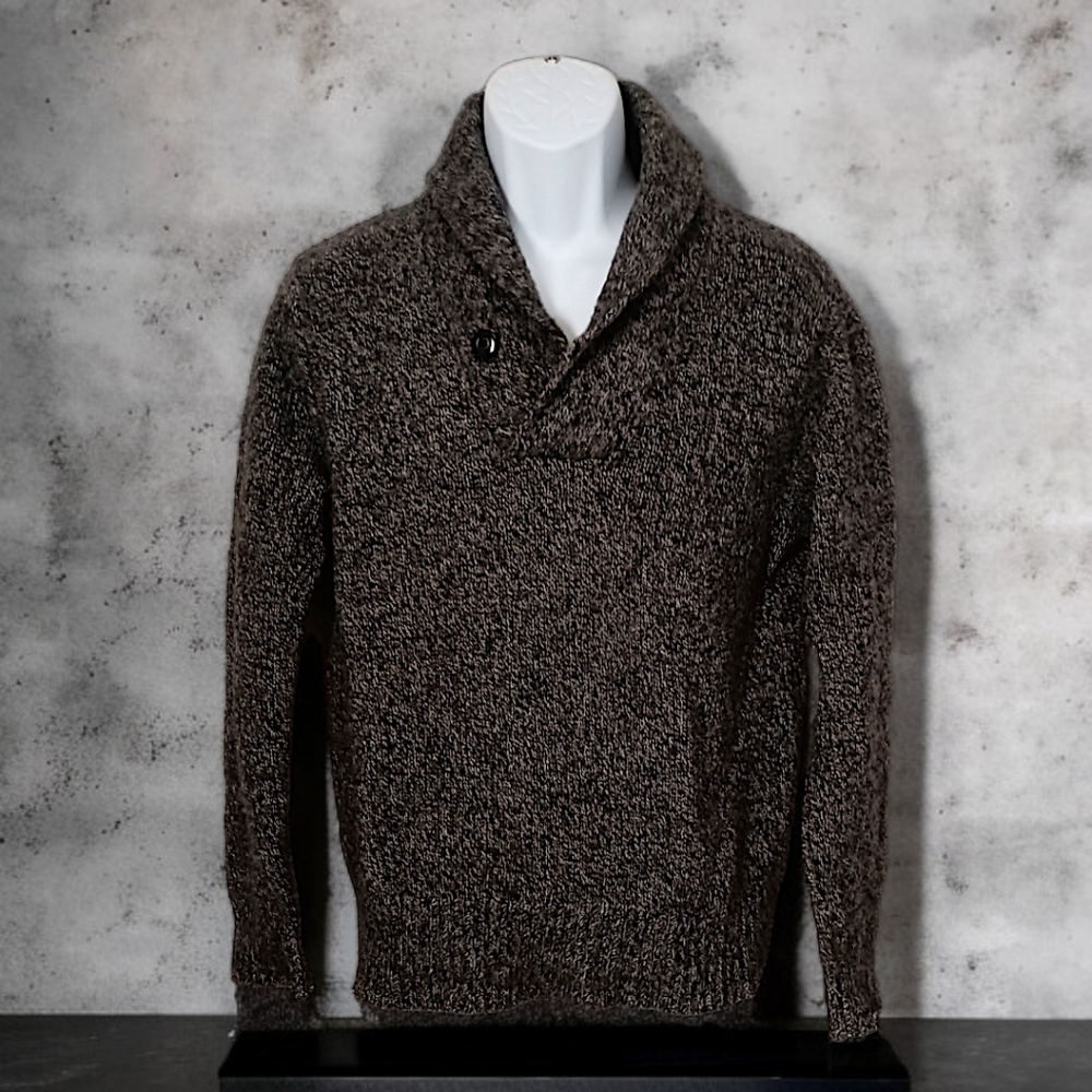 L.L. Bean Lambs Wool Shawl Collar Sweater  Sz M Pullover Warm Preppy Academia. - Picture 14 of 15